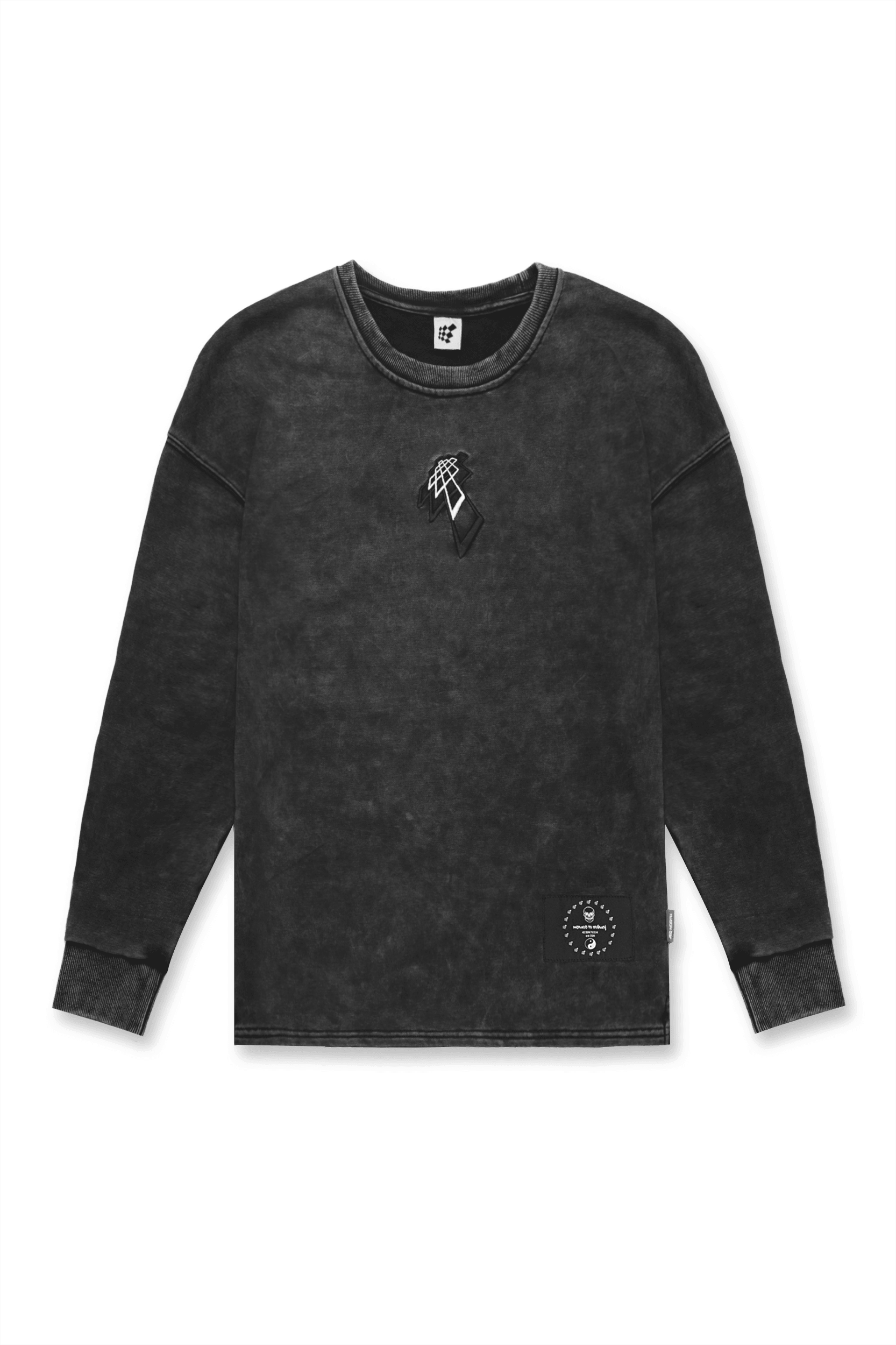 Certified Oversized Crewneck Sweater - Black Logo - Jed North