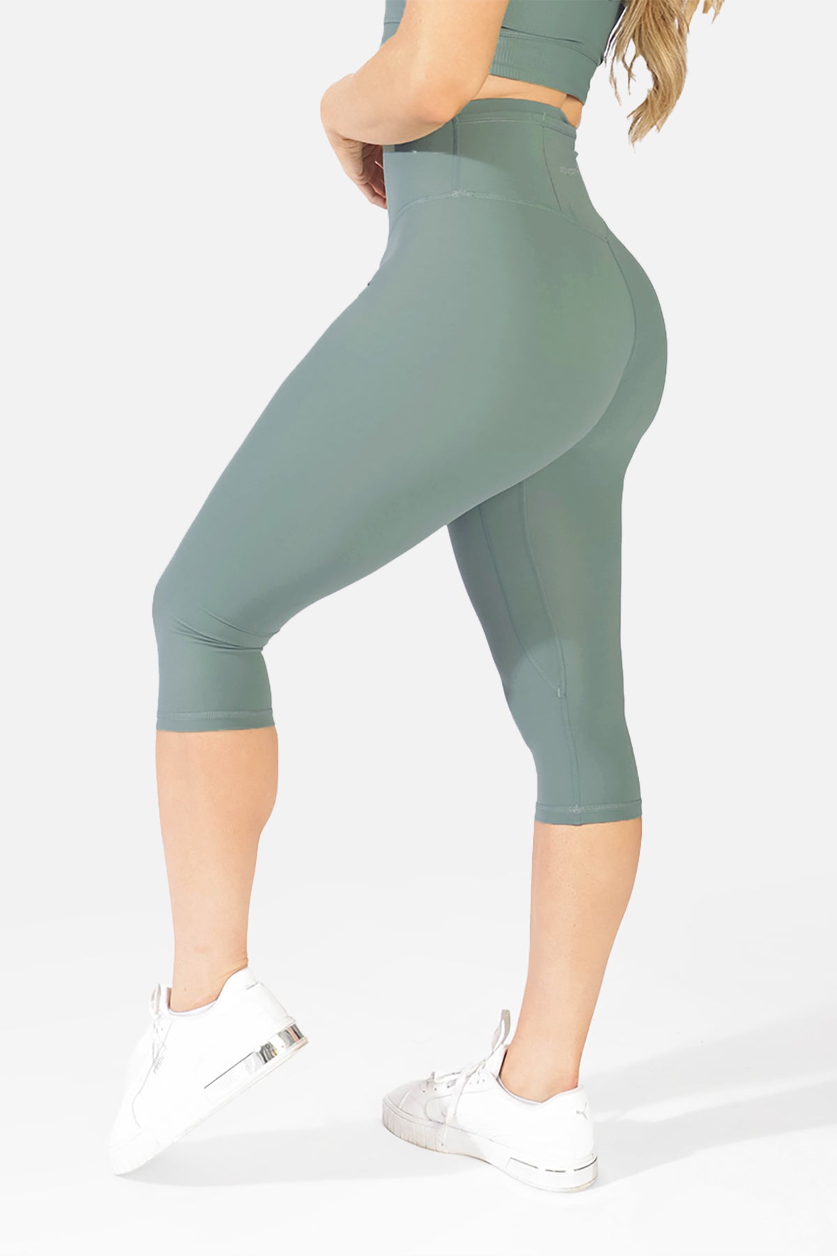Flow 3/4 Leggings - Green