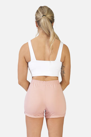 Reign Padded Crop Top - White
