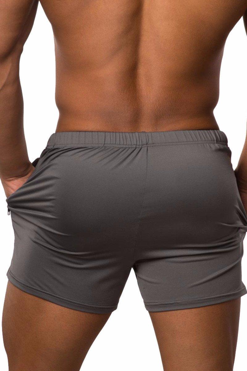 Agile Bodybuilding 4'' Shorts w Zipper Pockets - Gray – Jed North