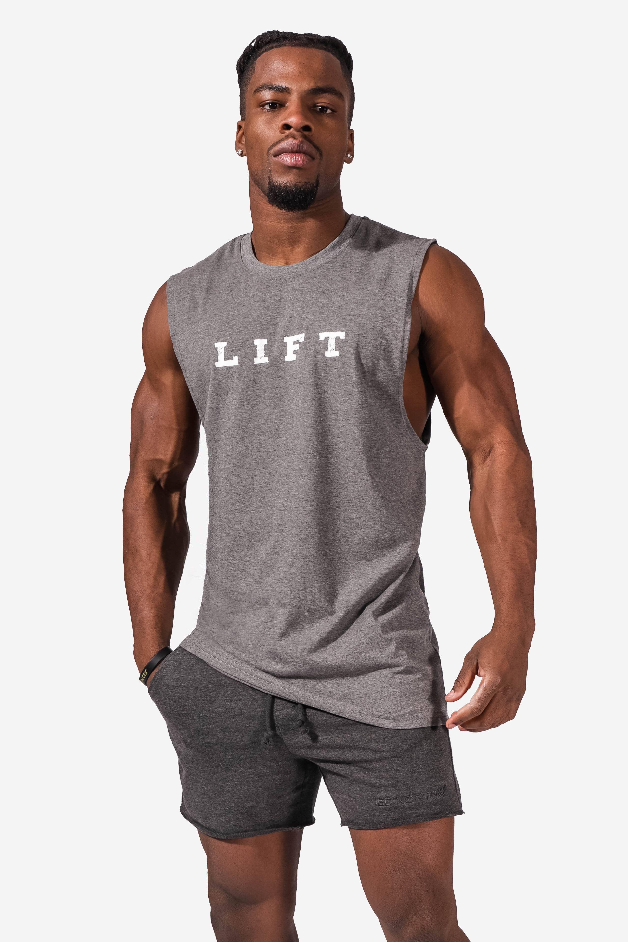 Workout Muscle Tee - Gray