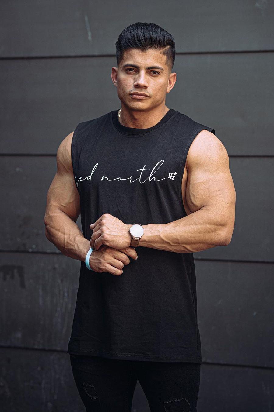 Workout Muscle Tee - Jed North Script - Jed North