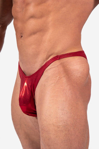 Bodybuilding Performance Posing Trunks - Red Pose Trunks Jed North 