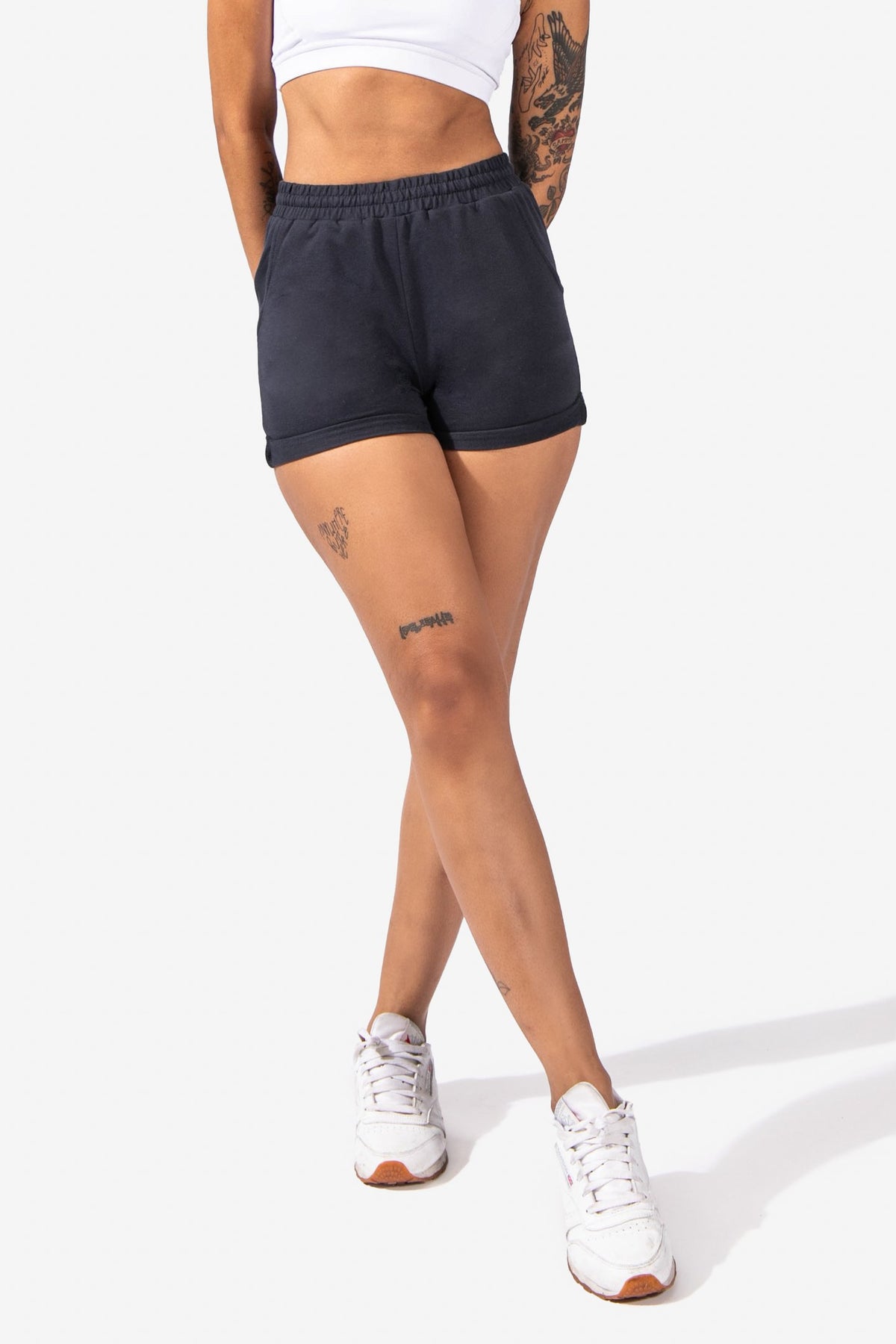 Casual Lounge Shorts with Pockets - Black Women's shorts Jed North 