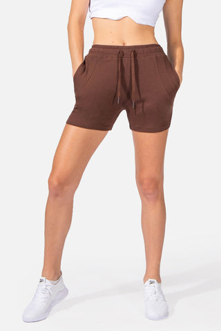 Casual Lounge Shorts with Pockets - Brown Women's shorts Jed North 