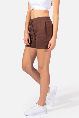 Casual Lounge Shorts with Pockets - Brown Women's shorts Jed North 