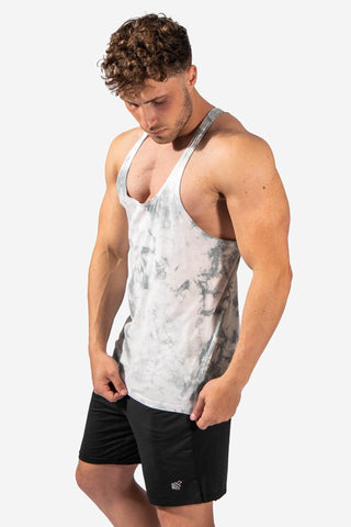 Classic Bodybuilding Racerback Stringer - Gray Tie Dye Tank Tops Jed North 