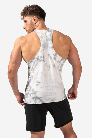 Classic Bodybuilding Racerback Stringer - Gray Tie Dye Tank Tops Jed North 