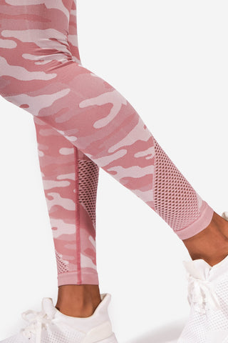 Danica Seamless Mesh Leggings - Pink Camo Women Leggings Jed North 