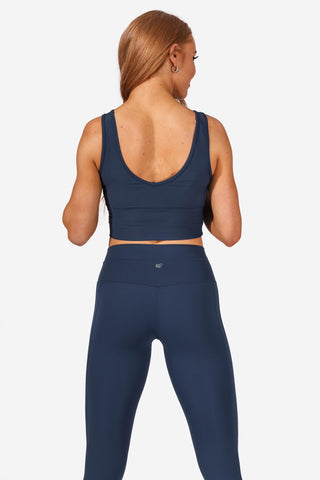 Harmony Low Back Tank Top - Navy Sports Bra Jed North 