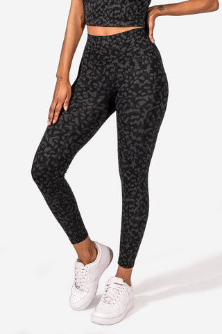 High Rise Double Brushed Leggings - Leopard Women Leggings Jed North 
