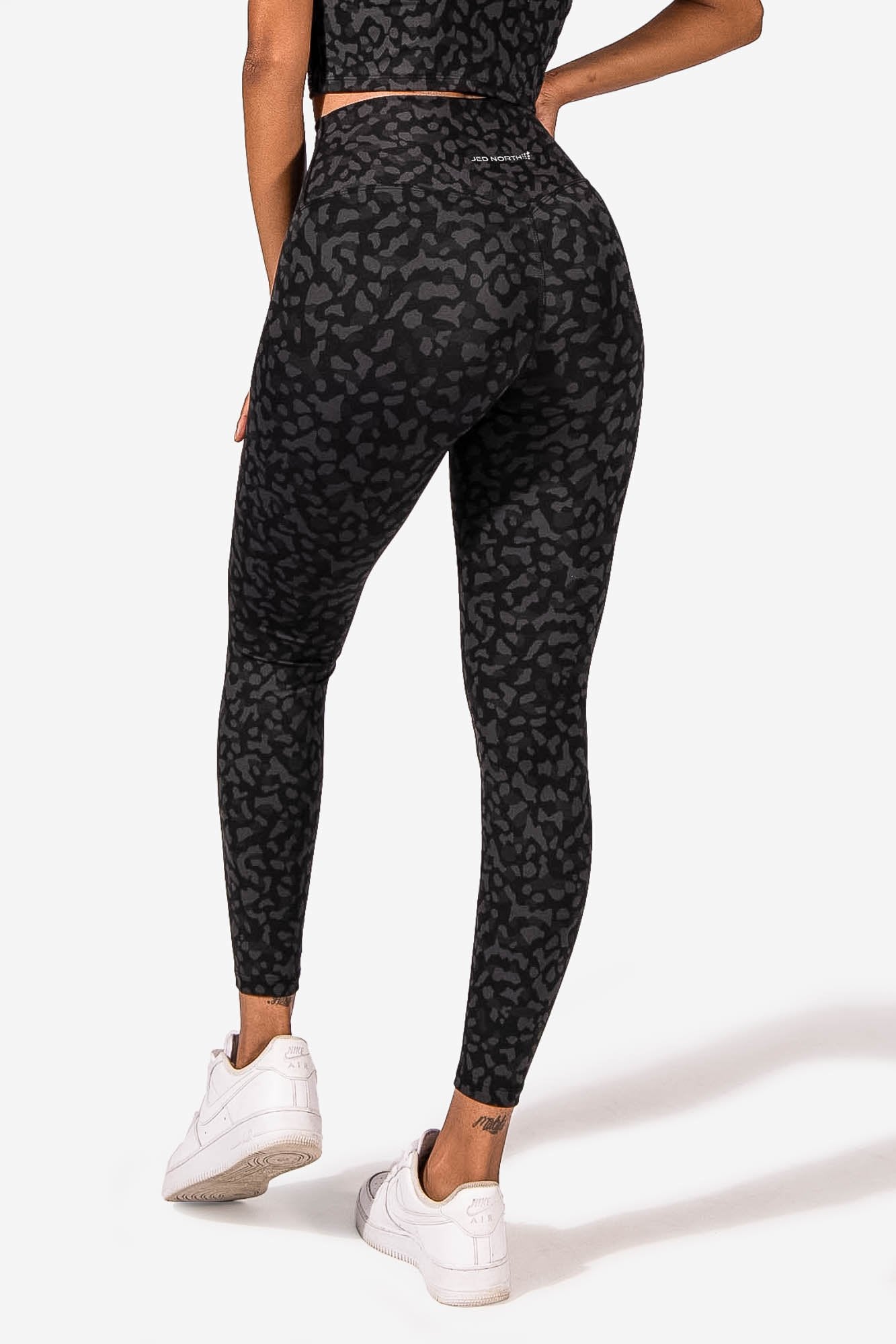 High Rise Double Brushed Leggings - Leopard Women Leggings Jed North 