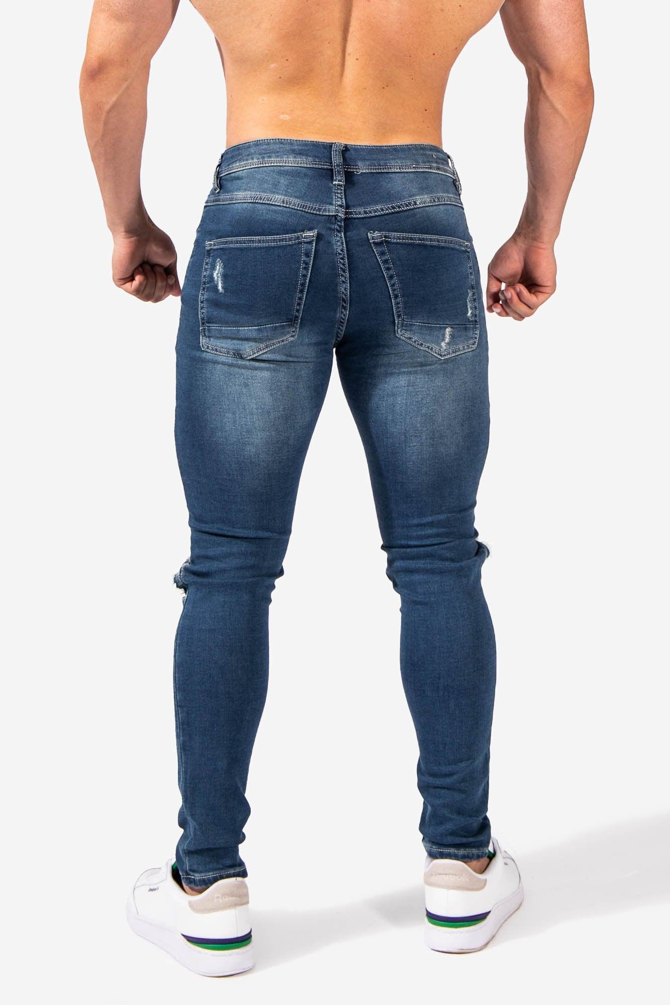 Denim Jeans for Men | Bodybuilding Fitness & Casual Wear | Jed North XL / Blue