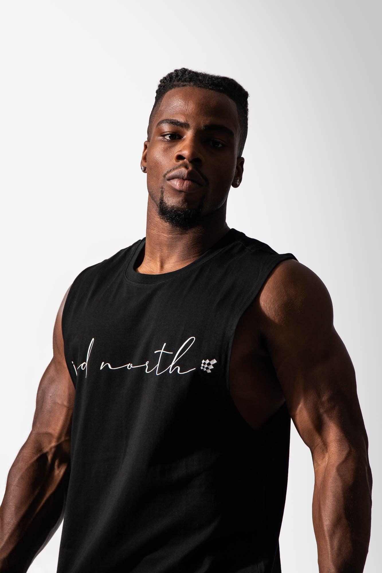 Men's Active Cut Off Sleeveless Tee - Jed North Script Tank Tops Jed North 