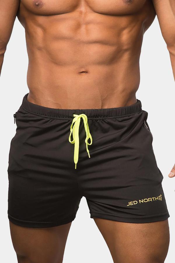 Agile Bodybuilding 4'' Shorts w Zipper Pockets Black – Jed North