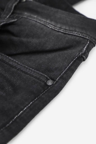 Men's Premium Knee Ripped Skinny Jeans - Black Men Bottoms Jed North 