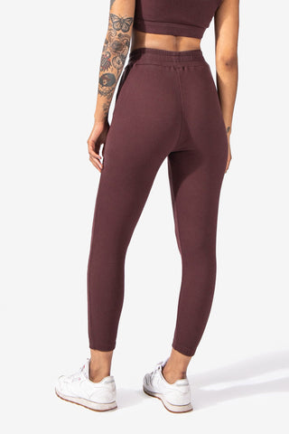 Ribbed Lounge Joggers with Pockets - Brown Women's Joggers Jed North 