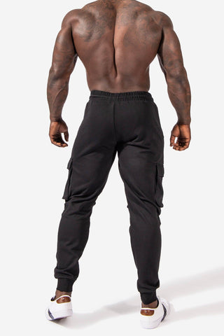 Slim Fit Cargo Style Joggers - Black Joggers Jed North 