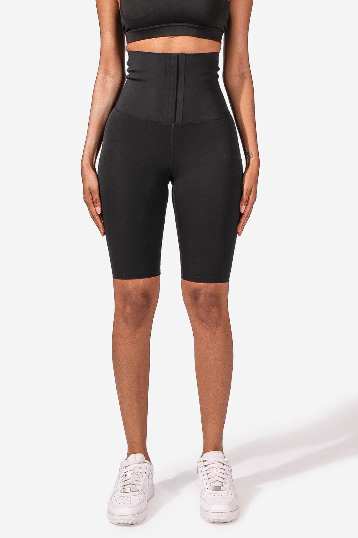 Super High Waist Corset Biker Shorts - Black Women's shorts Jed North 