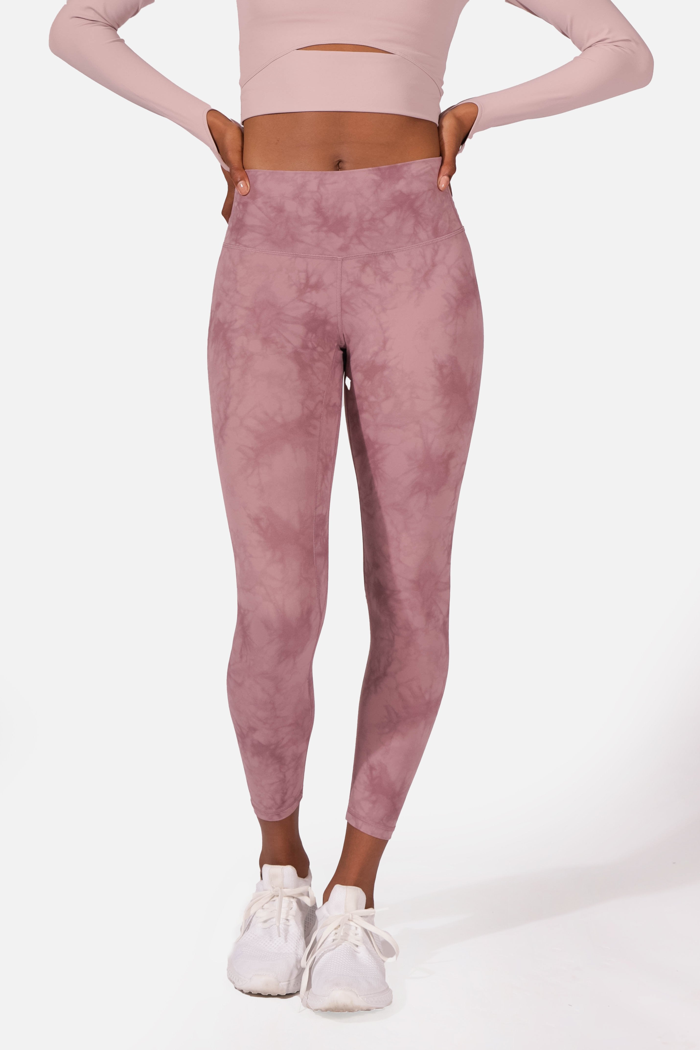 Tie Dye Performance Leggings - Pink Women Leggings Jed North 