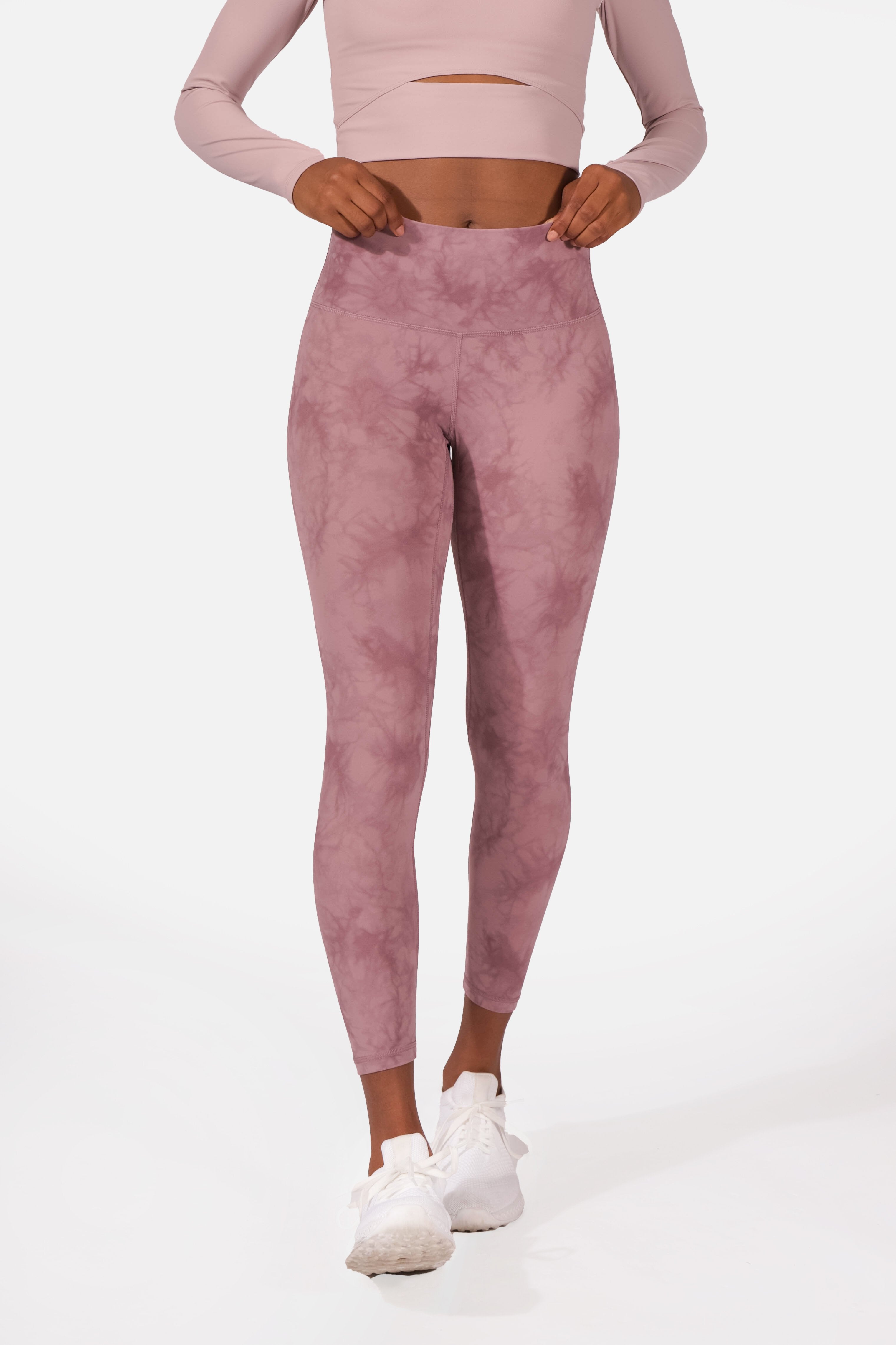 Tie Dye Performance Leggings - Pink Women Leggings Jed North 