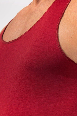 Training Scoop Neck Tank Top - Red Tank Tops Jed North 