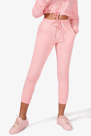 YWDJ Joggers for Women High Waist Women Fashion Casual Solid Elastic Waist  Trousers Long Straight Pants Pink XL 